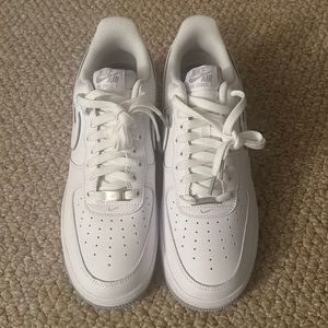 Nike Air Force 1 White and Gray Sneakers